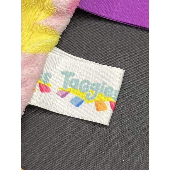 Taggies Little Taggies Lovey Pink Flowers and Butterflies Yellow Back Soft - Picture 4 of 4